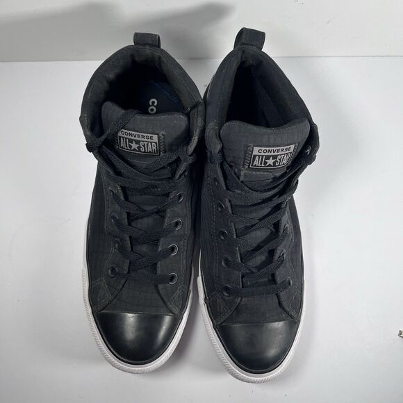Converse Chuck Taylor All Star Street Mid Black Shoes Sneakers Men's Size 10 - Picture 6 of 8